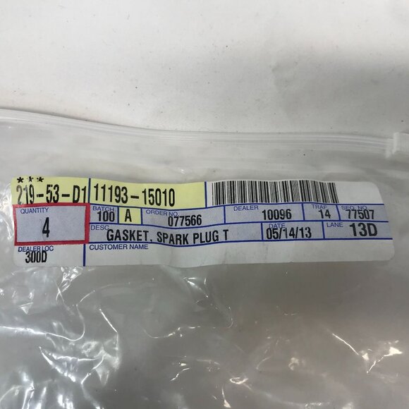 lot of 6 ~11193-15010 Toyota OEM Genuine GASKET(FOR SPARK PLUG TUBE) - Picture 3 of 3